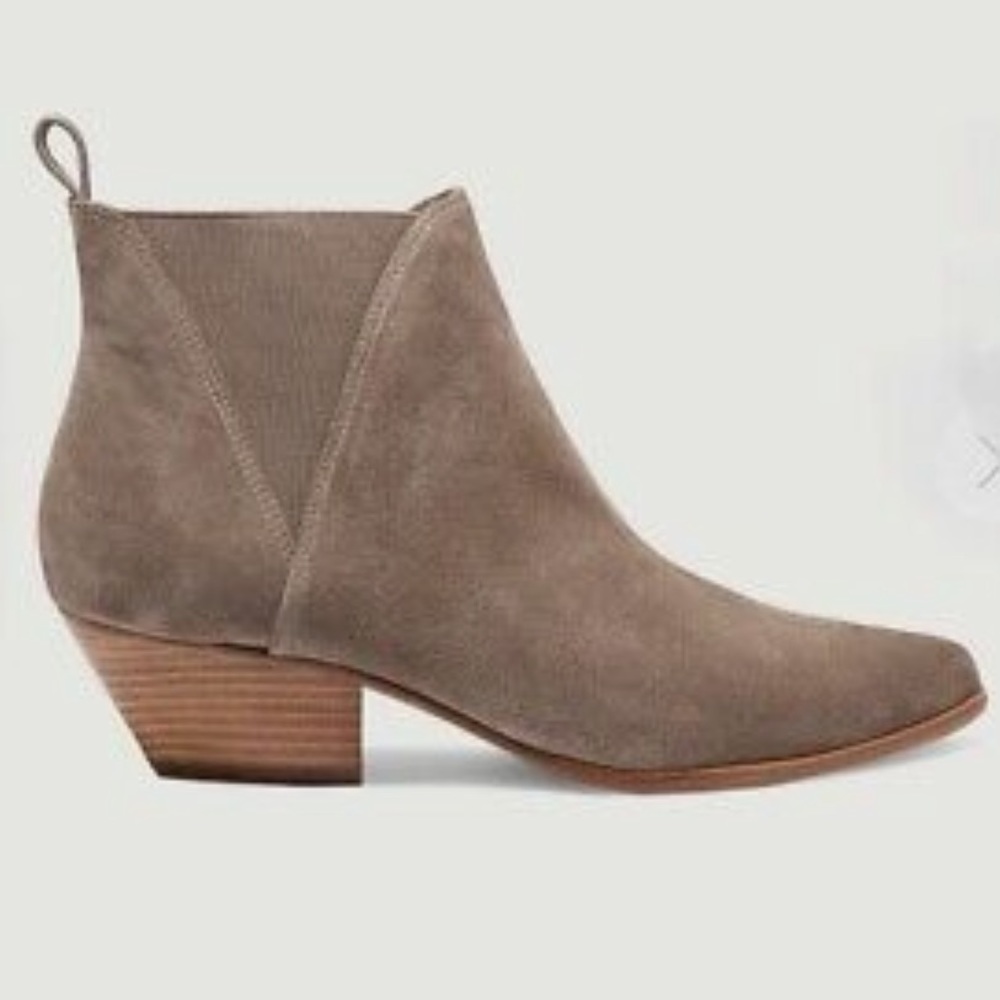 Diane von Furstenberg Womens Nadie‎ Taupe Chelsea Boots Size 7.5 M with Box